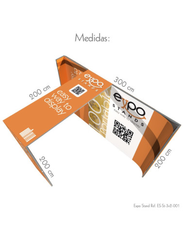 Stand publicitario de 3x2 Expo Stand Ref. ES-St-3x2-001