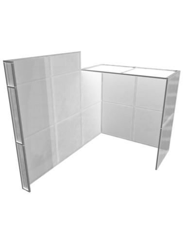 Stand publicitario con cubículo