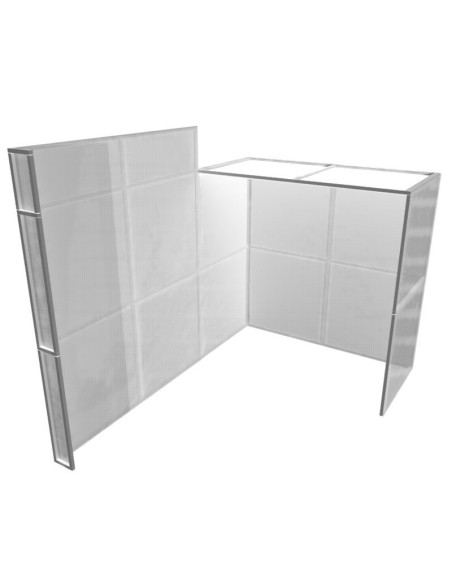 Stand publicitario con cubículo