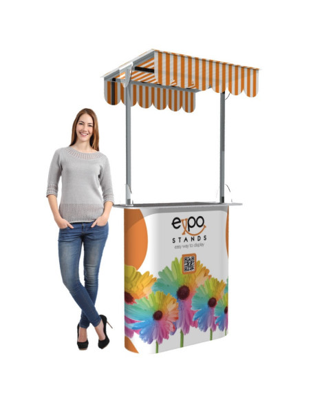 Mesa o Counter portátil con techo
