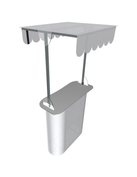 Mesa o Counter portátil con techo