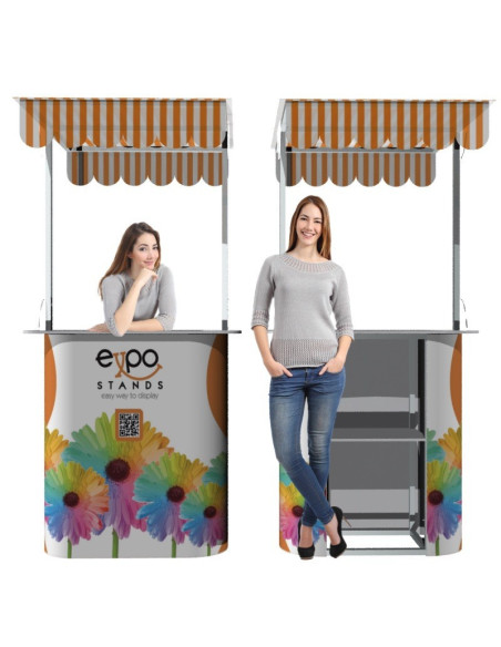 Mesa o Counter portátil con techo
