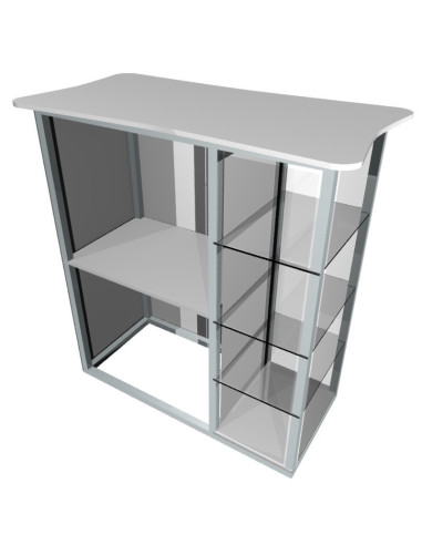 ExpoStands - Counter con vitrina lateral 100 x 50 cm