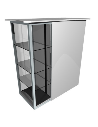 ExpoStands - Counter con vitrina lateral 100 x 50 cm