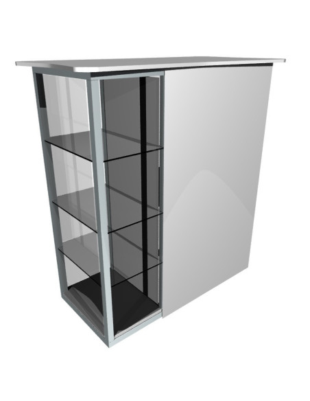 ExpoStands - Counter con vitrina lateral 100 x 50 cm