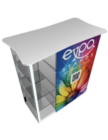 ExpoStands - Counter con vitrina lateral 100 x 50 cm