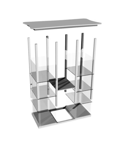 ExpoStands - Counter con vitrina lateral doble 100 x 50 cm