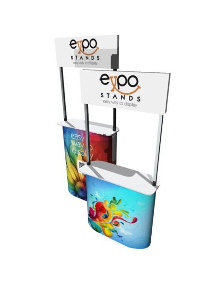 ExpoStands - Mesa o Counter de 80x30 cm opción cenefa