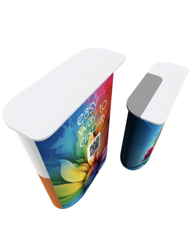 ExpoStands - Mesa o Counter de 80x30 cm opción cenefa