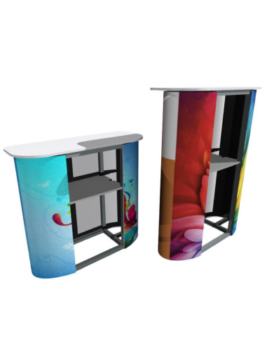ExpoStands - Mesa o Counter de 80x30 cm opción cenefa