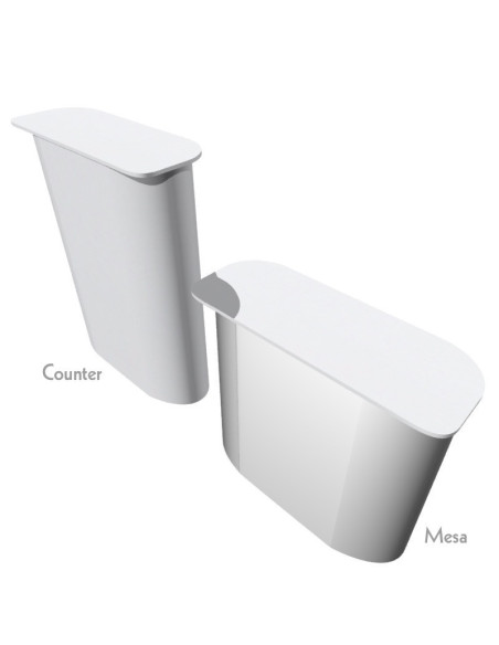 ExpoStands - Mesa o Counter de 80x30 cm opción cenefa