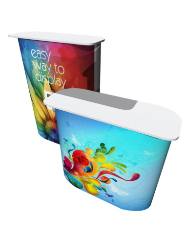 ExpoStands - Mesa o Counter de 80x30 cm opción cenefa