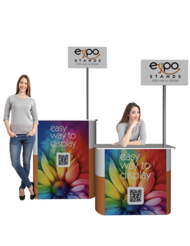ExpoStands - Mesa o Counter de 90x40 cm con Cenefa