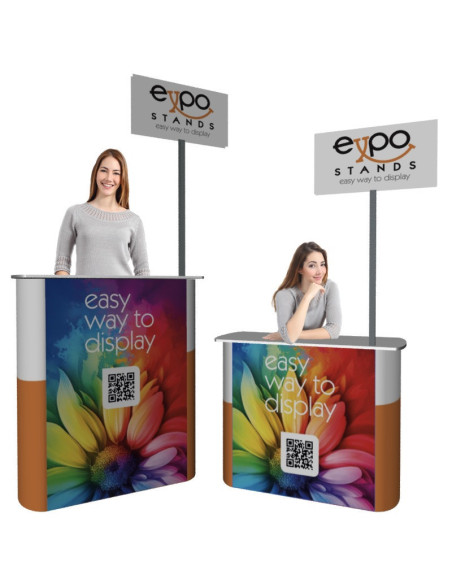 ExpoStands - Mesa o Counter de 90x40 cm con Cenefa