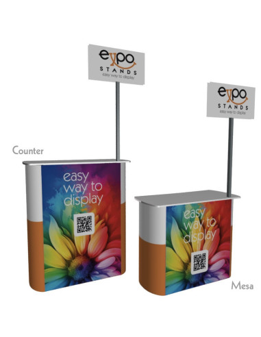 ExpoStands - Mesa o Counter de 90x40 cm con Cenefa