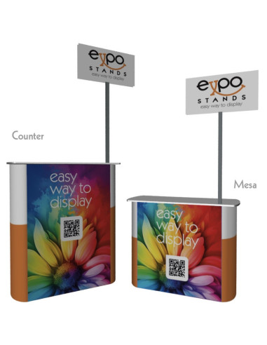 ExpoStands - Mesa o Counter de 90x40 cm con Cenefa