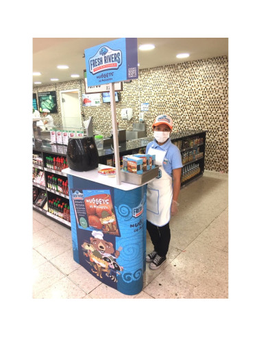 ExpoStands - Mesa o Counter de 90x40 cm con Cenefa