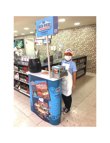 ExpoStands - Mesa o Counter de 90x40 cm con Cenefa