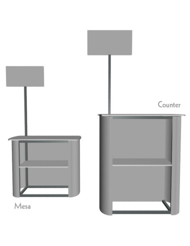 ExpoStands - Mesa o Counter de 90x40 cm con Cenefa