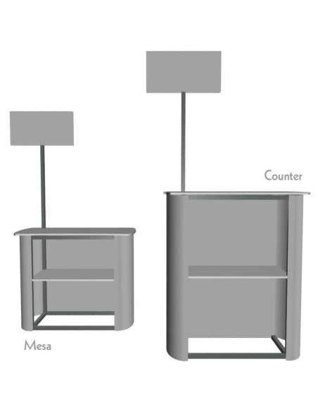 ExpoStands - Mesa o Counter de 90x40 cm con Cenefa