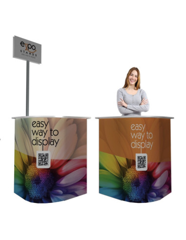 ExpoStads - Counter en L de 80x80 cm