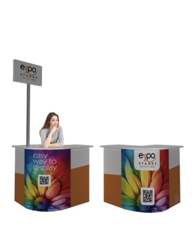 ExpoStads - Counter en L de 80x80 cm