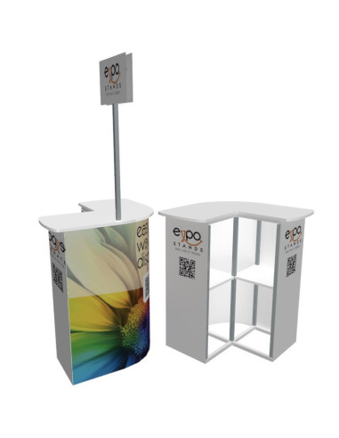 ExpoStads - Counter en L de 80x80 cm