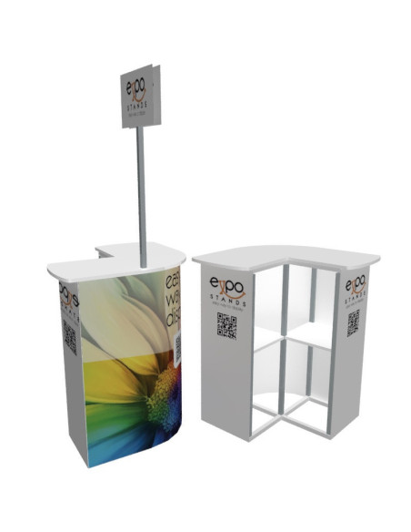 ExpoStads - Counter en L de 80x80 cm