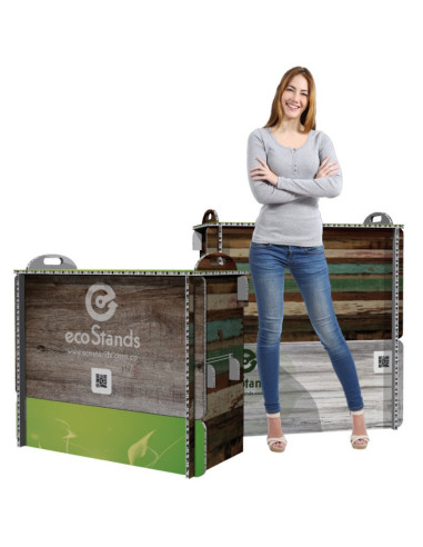 Mesa y counter de cartón Eco Stand 100x45