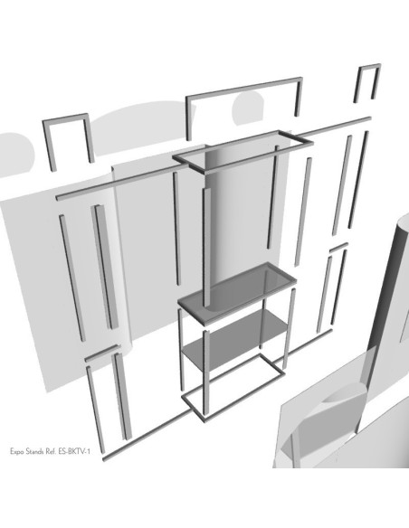 Backing / Porta TV de 3,00 x 2,40 mts