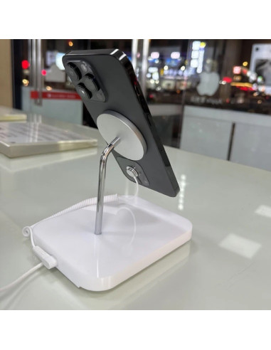 Alarmas antirrobo display para iPhone, con carga inhalámbrica