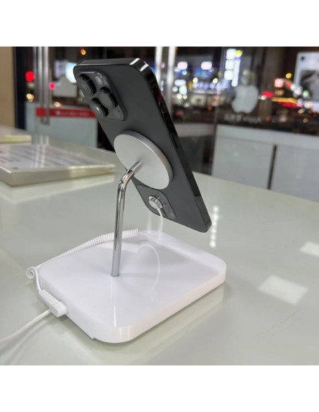 Alarmas antirrobo display para iPhone, con carga inhalámbrica