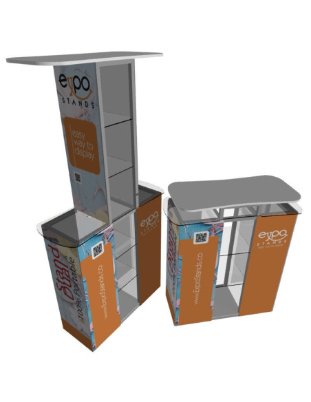 Stand Módulo de atención doble con mostrador central