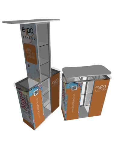 Stand Módulo de atención doble con mostrador central