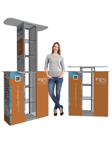 Stand Módulo de atención doble con mostrador central