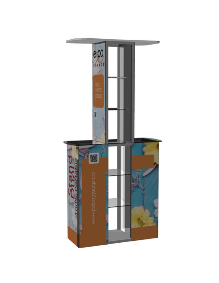 Stand Módulo de atención doble con mostrador central