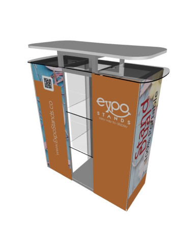 Stand Módulo de atención doble con mostrador central