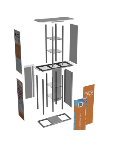 Stand Módulo de atención doble con mostrador central