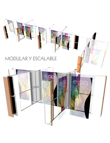 BackWall / Expo muro 2x2 en X