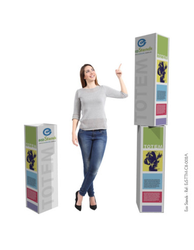 Tótem Publicitario de 100x25x25 cm