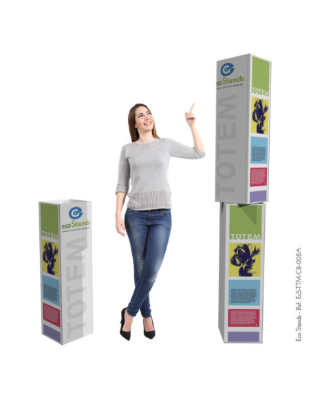 Tótem Publicitario de 100x25x25 cm