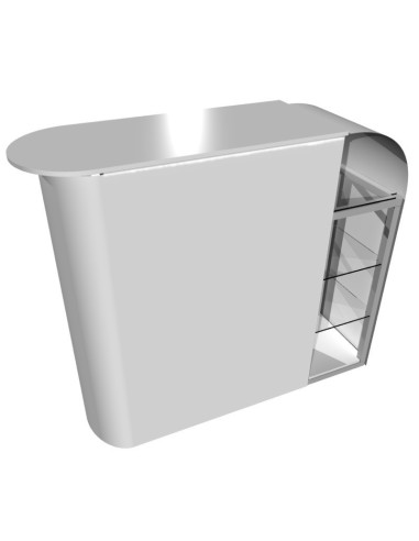 Counter de 90x40 cm con repisa lateral