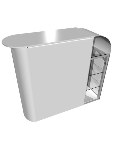 Counter de 90x40 cm con repisa lateral