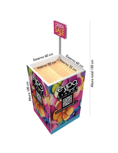 Botadero / basurero Pop Display 60x60x75