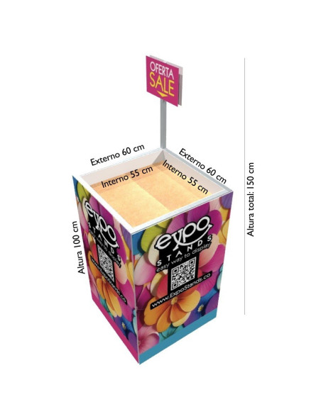 Botadero / basurero Pop Display 60x60x75