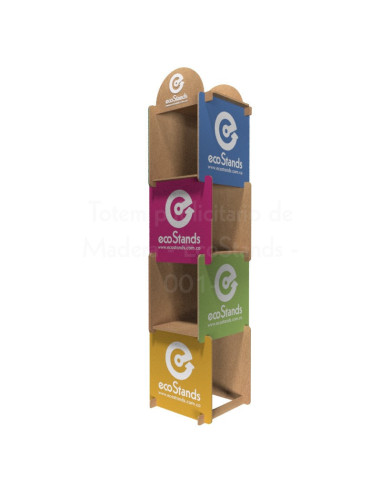 Totem Publicitario de Madera 50x50x220