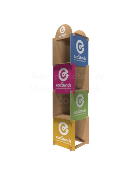 Totem Publicitario de Madera 50x50x220