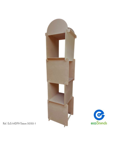 Totem Publicitario de Madera 50x50x220