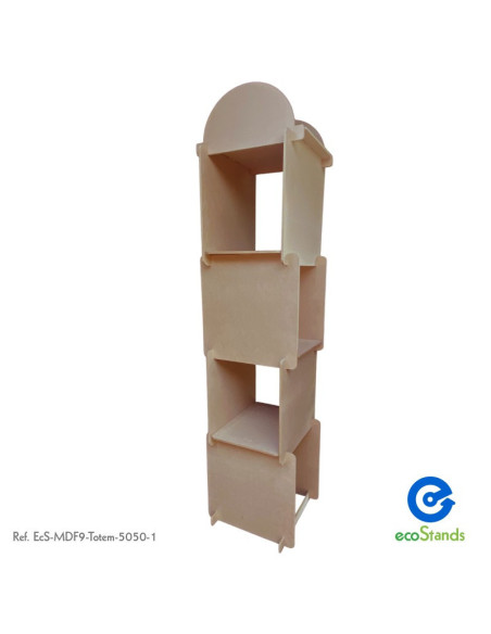 Totem Publicitario de Madera 50x50x220