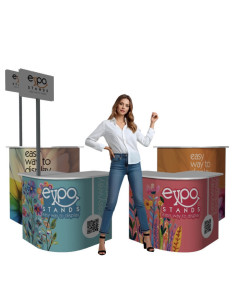 ExpoStads - Counter en L de 80x80 cm